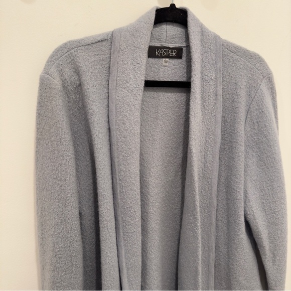 Kasper 100% Wool Light Blue Cardigan - Picture 3 of 8